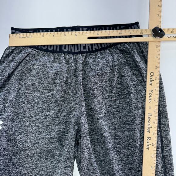 Under Armour Pants Womens X Small Black Grey Heathered Play Up Capri Loose - Picture 5 of 7